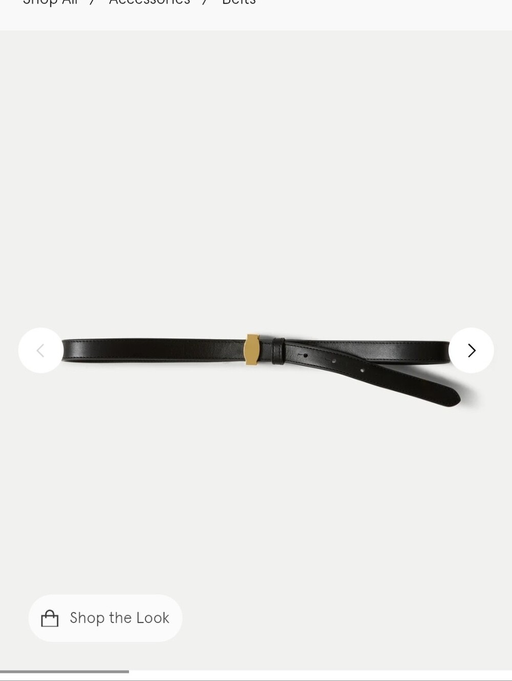 Veronica Beard Slim Black Leather Dash Belt -- Size M